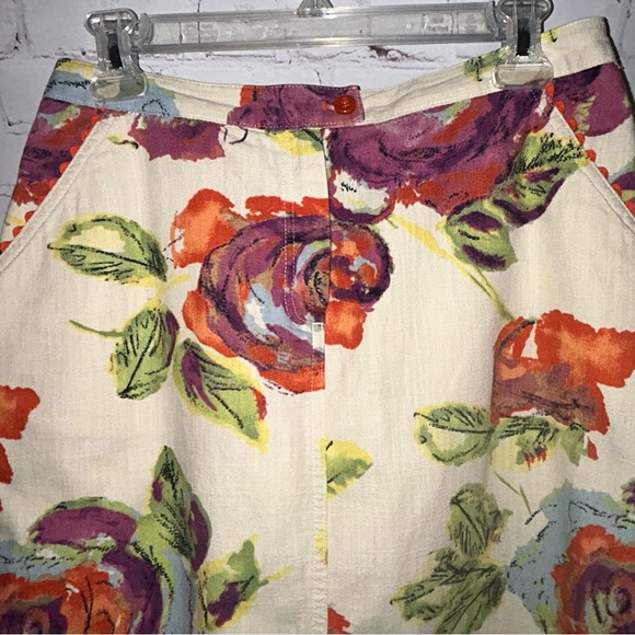 J. Jill A-Line Skirt with Floral Design - Cream and Multicolor - Picture 2 of 7